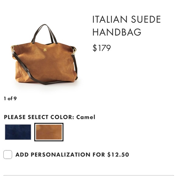 Mark and Graham Italian Suede Handbag - Picture 2 of 7